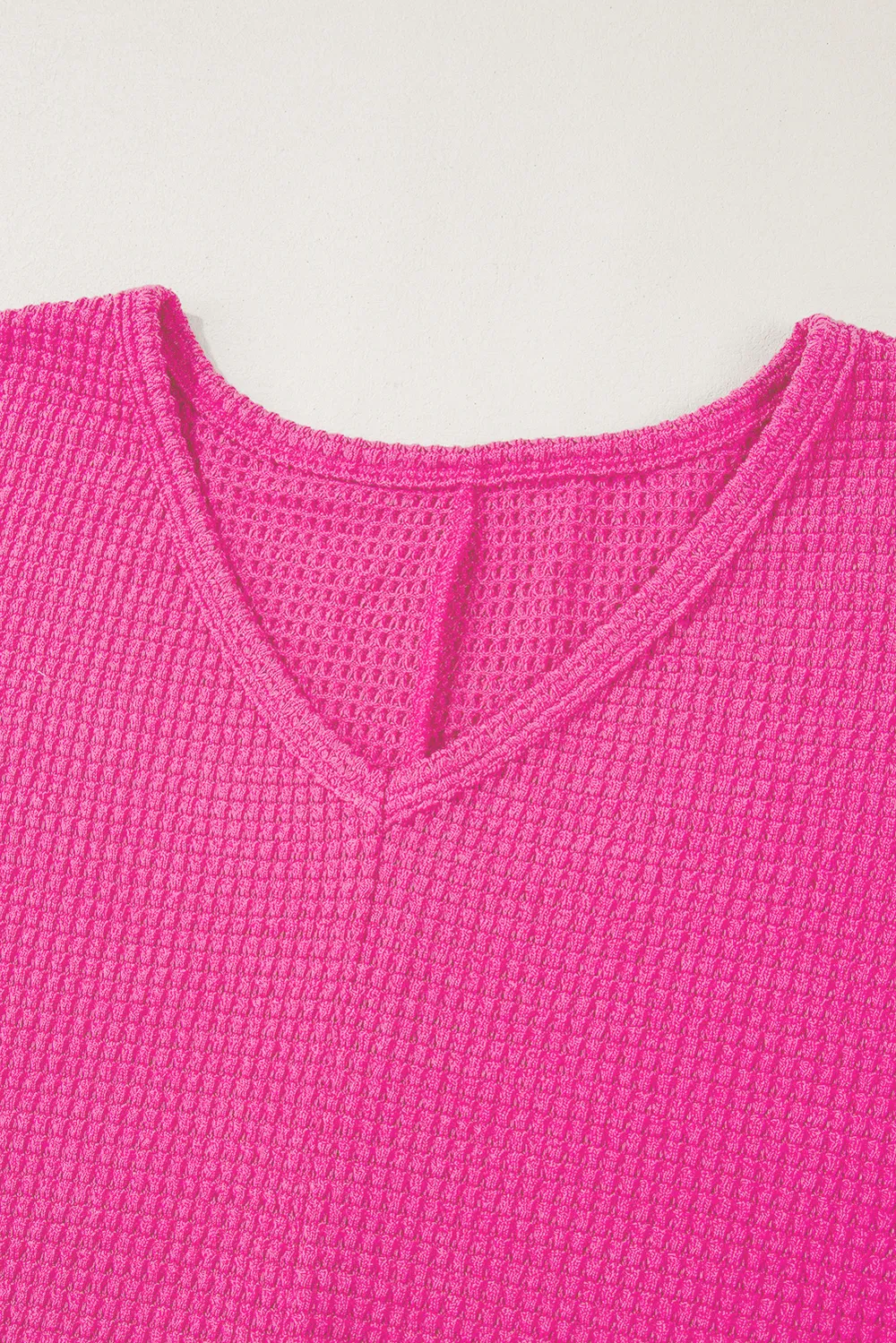 Side Slit V-Neck Long Sleeve Top, image 3