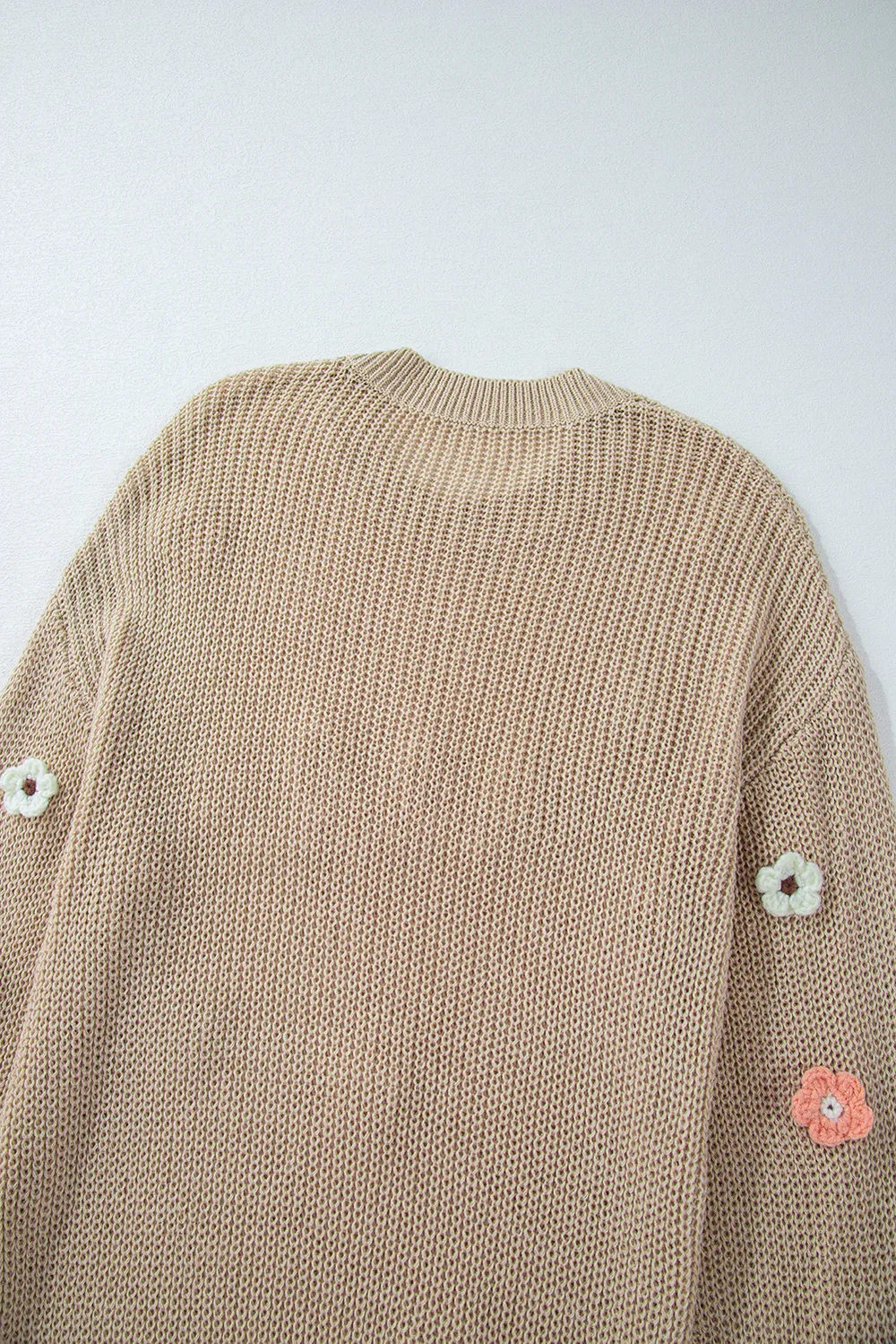 HELLO Flower Round Neck Long Sleeve Sweater, image 3
