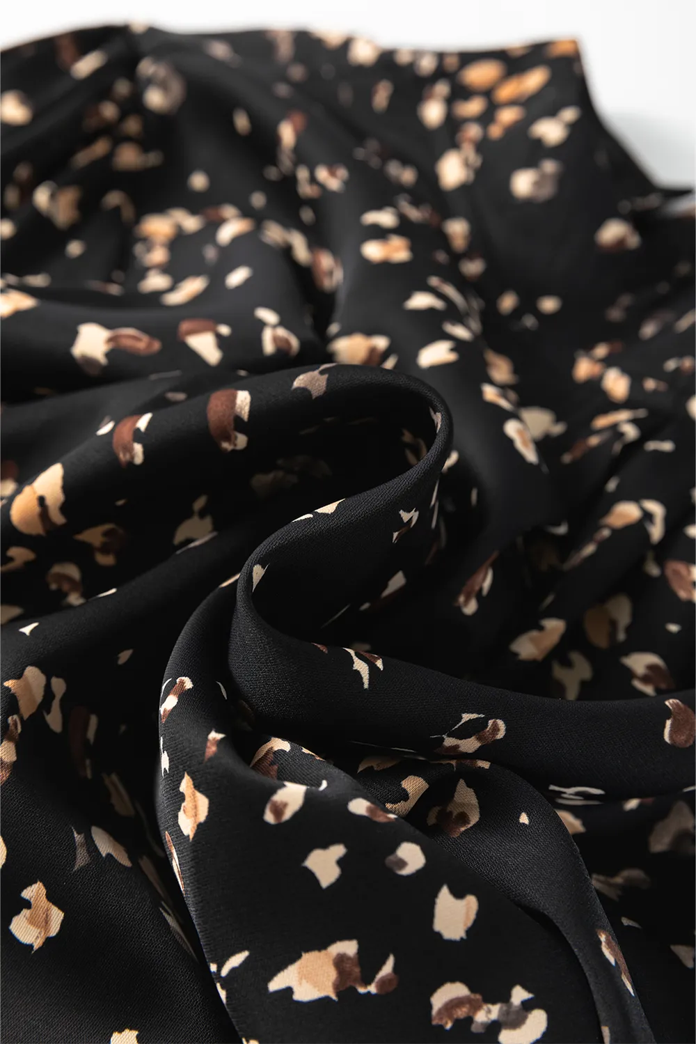 Printed Mock Neck Balloon Sleeve Blouse, image 3