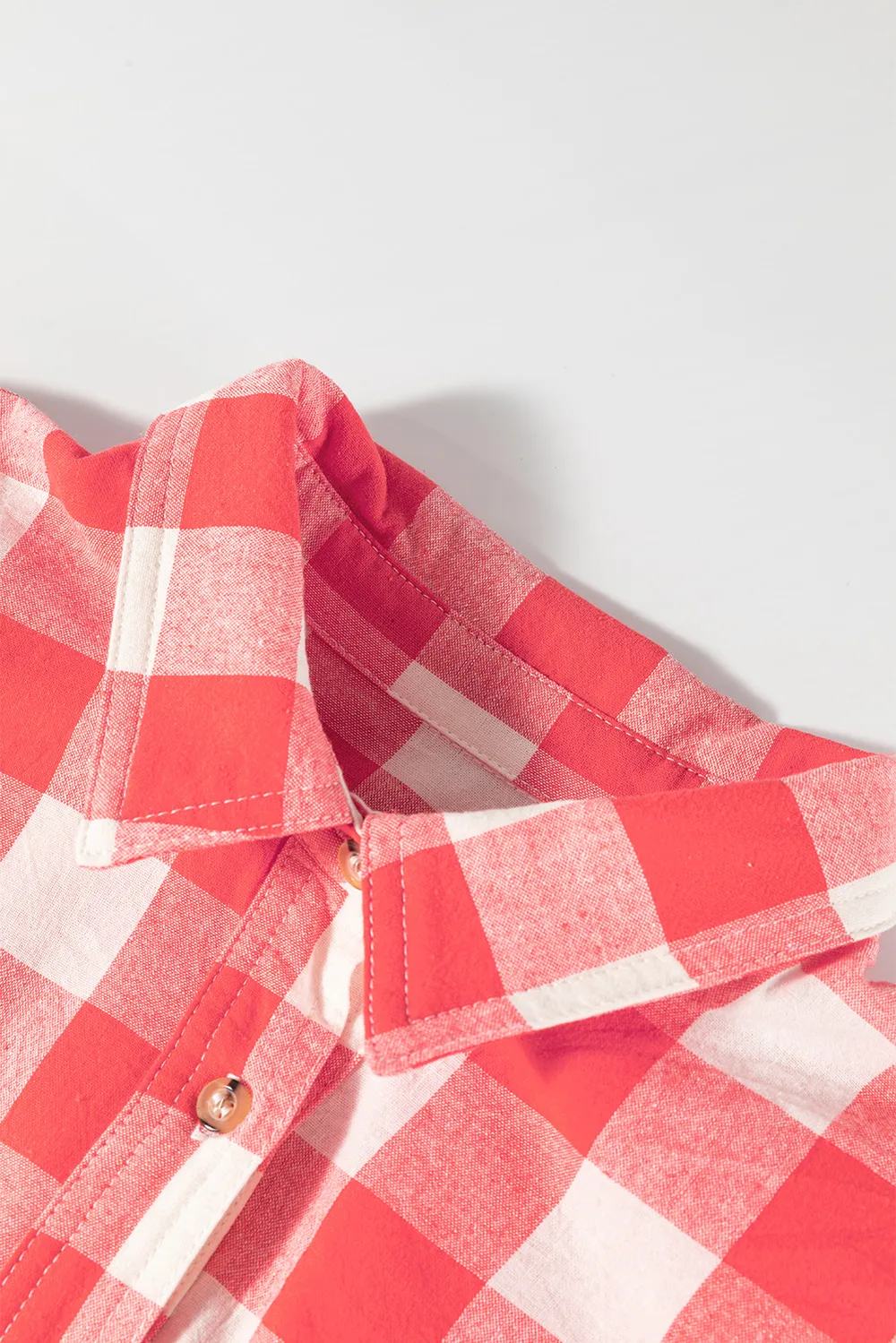 Plaid Collared Neck Long Sleeve Shirt Dress, image 4