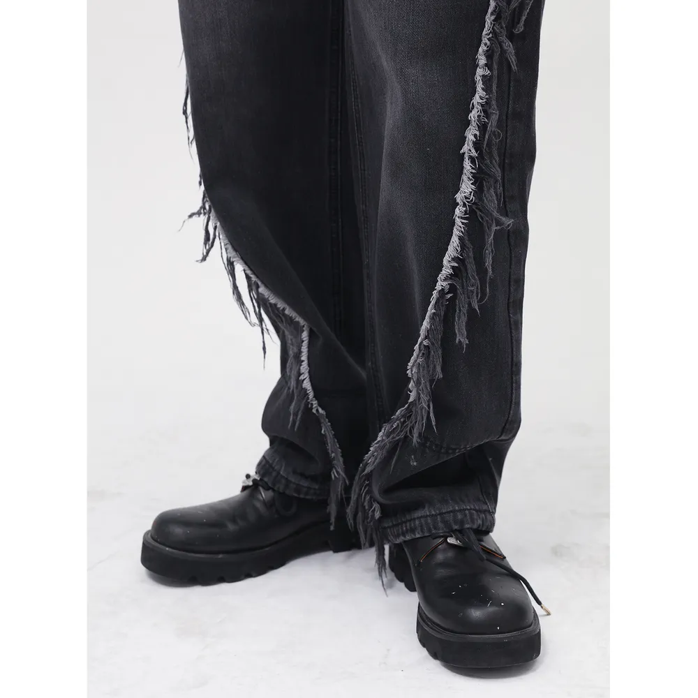 Raw Hem Jeans with Pockets, image 5