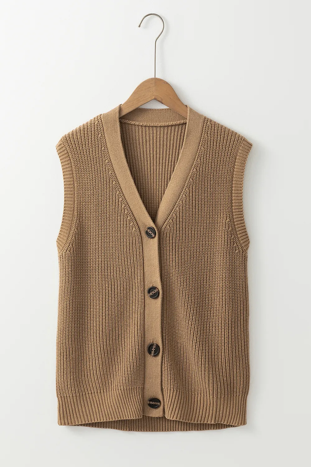 Button Up V-Neck Sweater Vest, image 3