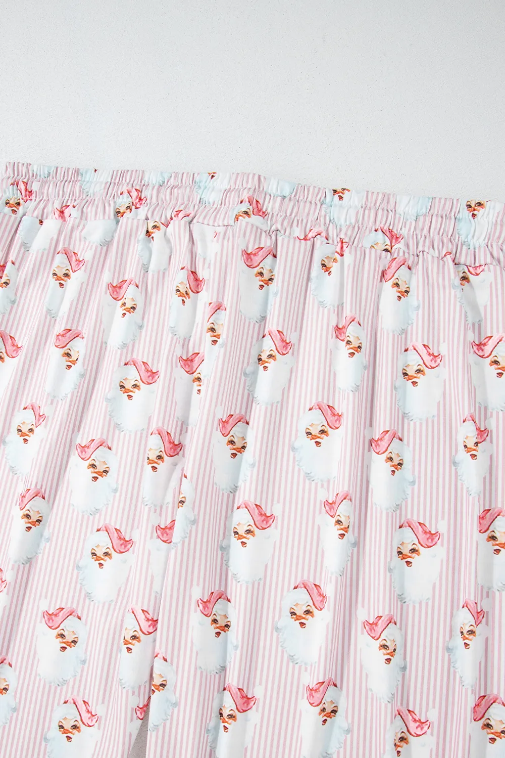 Santa Print Long Sleeve Top and Pants Lounge Set, image 3
