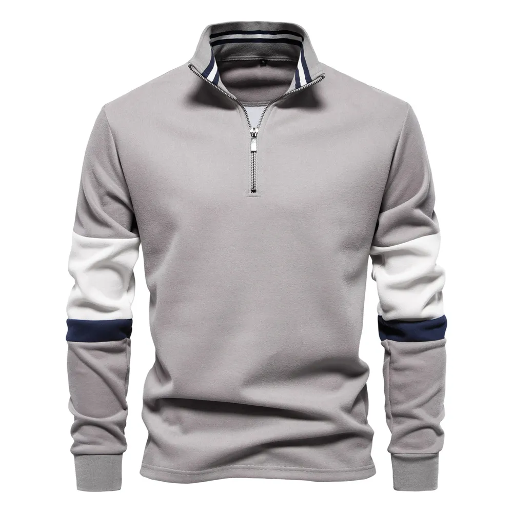 Men's Color Block Long Sleeve Polo, image 10