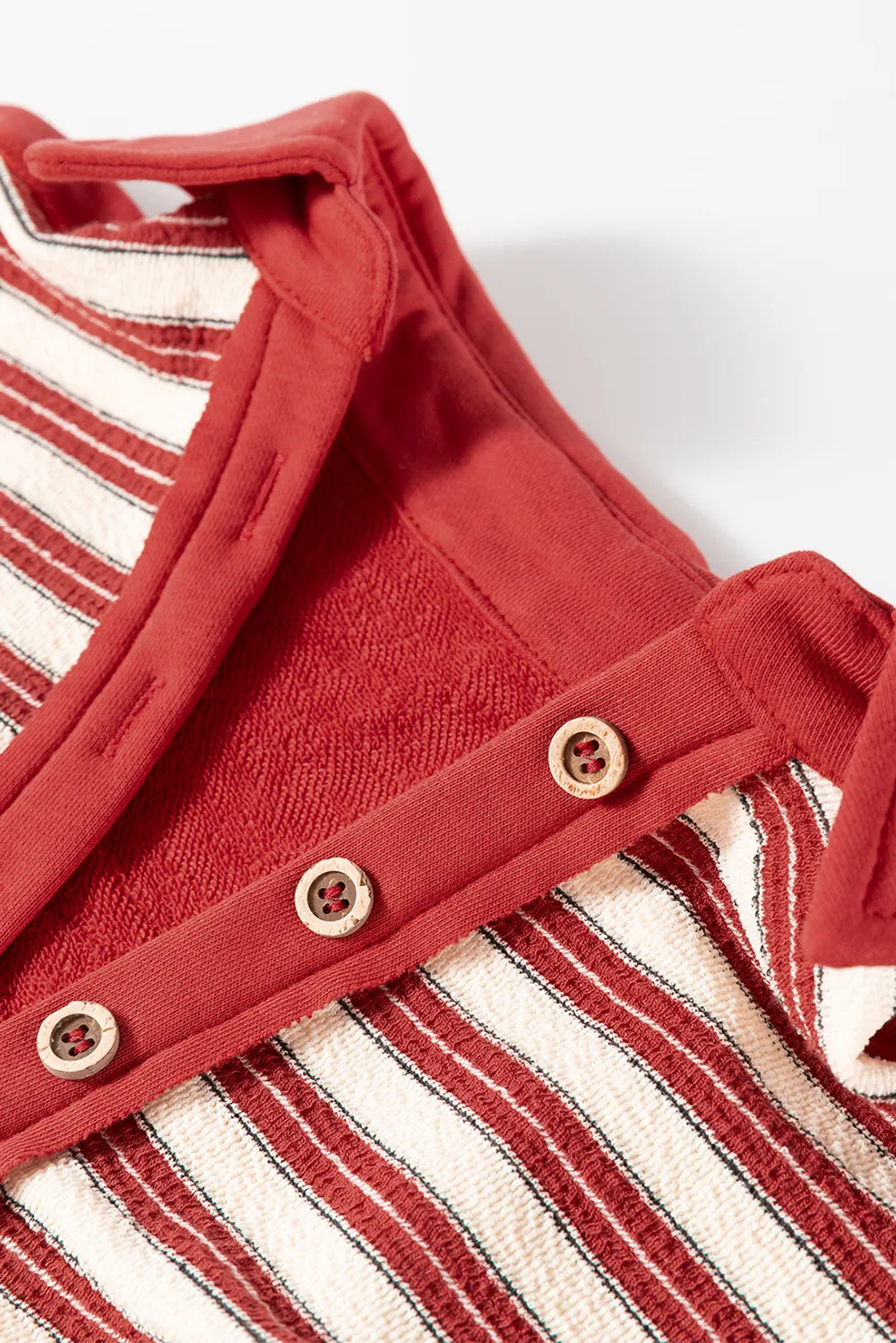 Stripe Johnny Collar Drop Shoulder Sweatshirt, image 2