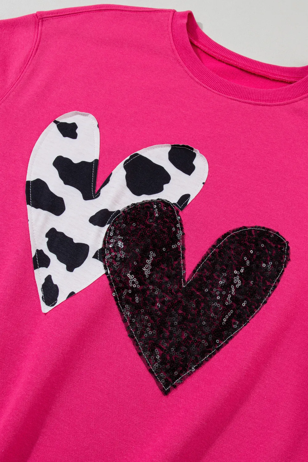 Heart Patch Long Sleeve Sweatshirt, image 3