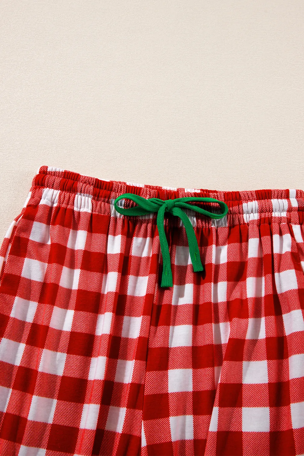 Plaid Collared Neck Long Sleeve Top and Pants Set, image 6