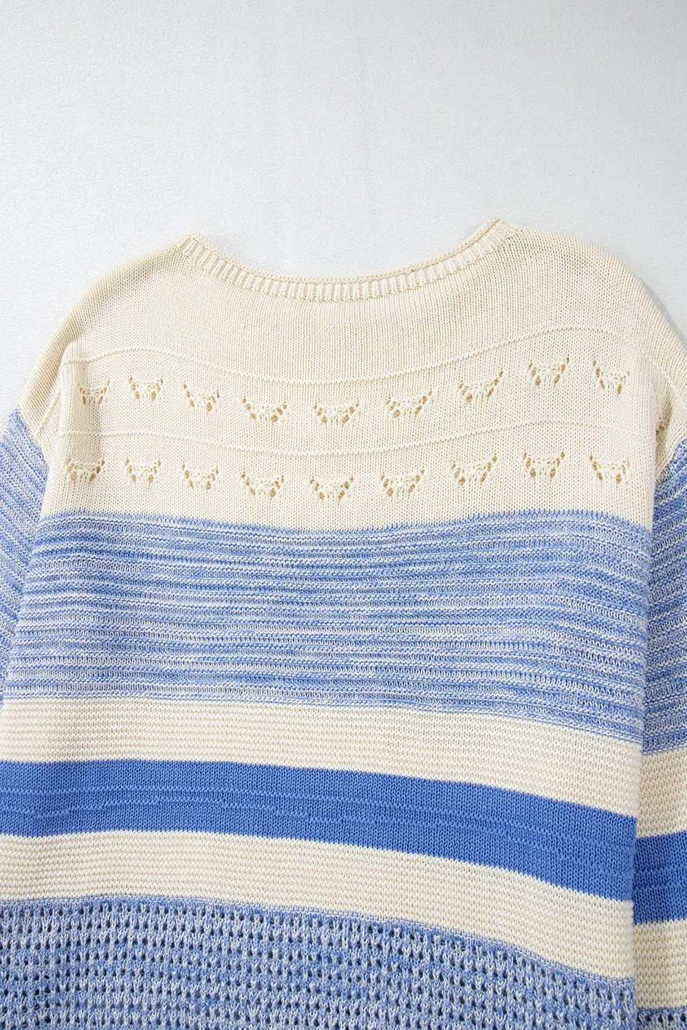Contrast Round Neck Long Sleeve Sweater, image 5