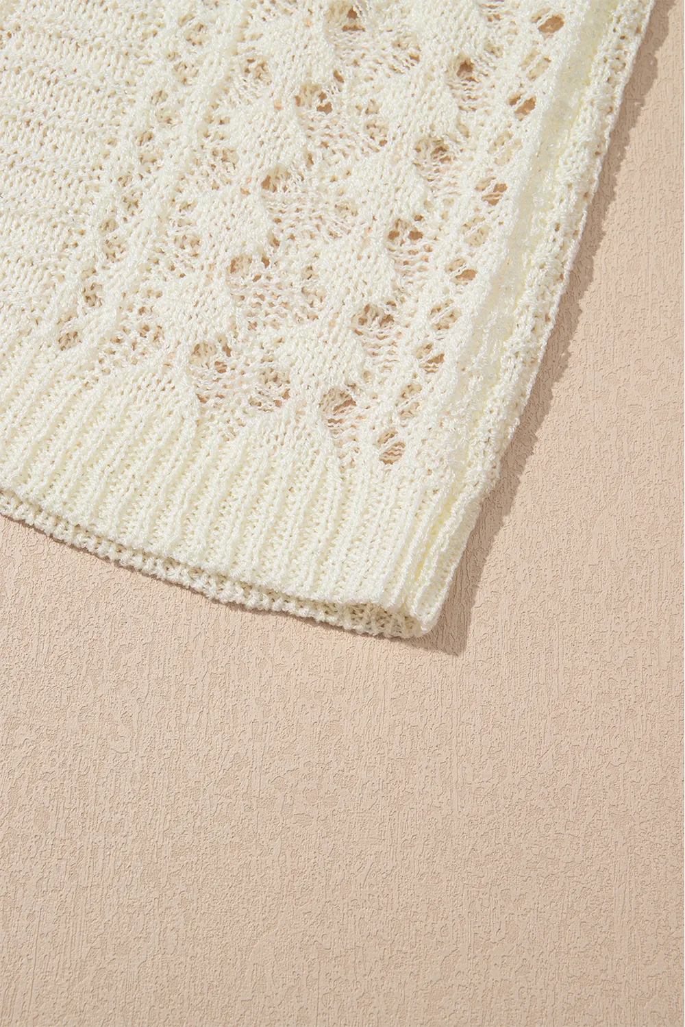 Hollow Out Drop Shoulder Sweater, image 2