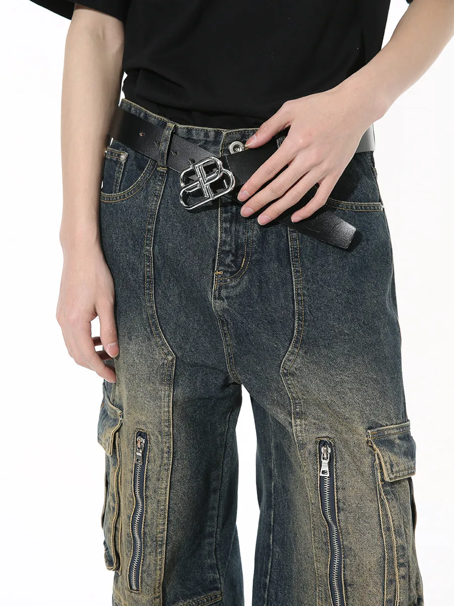Mid Rise Jeans with Cargo Pockets, image 6