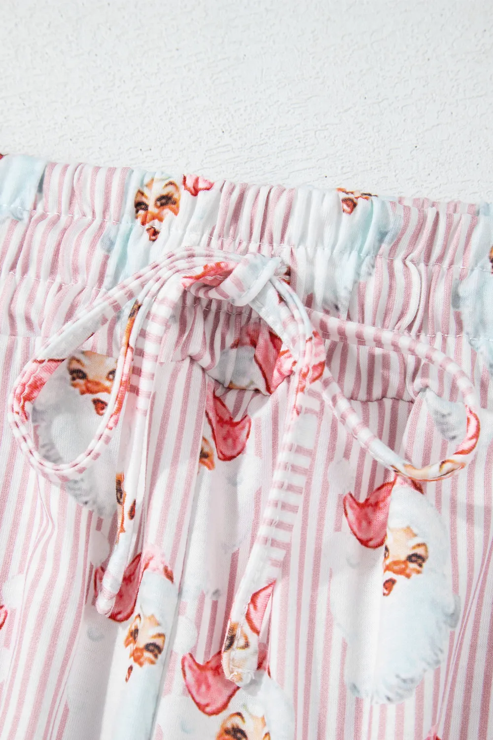 Santa Print Long Sleeve Top and Pants Lounge Set, image 4
