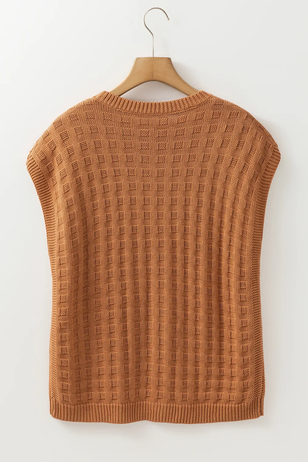 Round Neck Cap Sleeve Sweater Vest, image 5