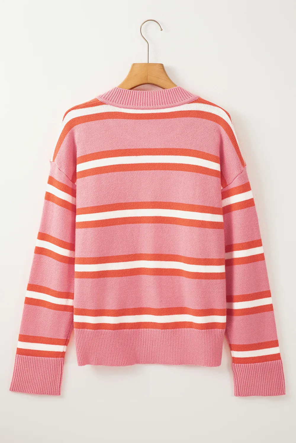 Striped Button Down Long Sleeve Cardigan, image 3