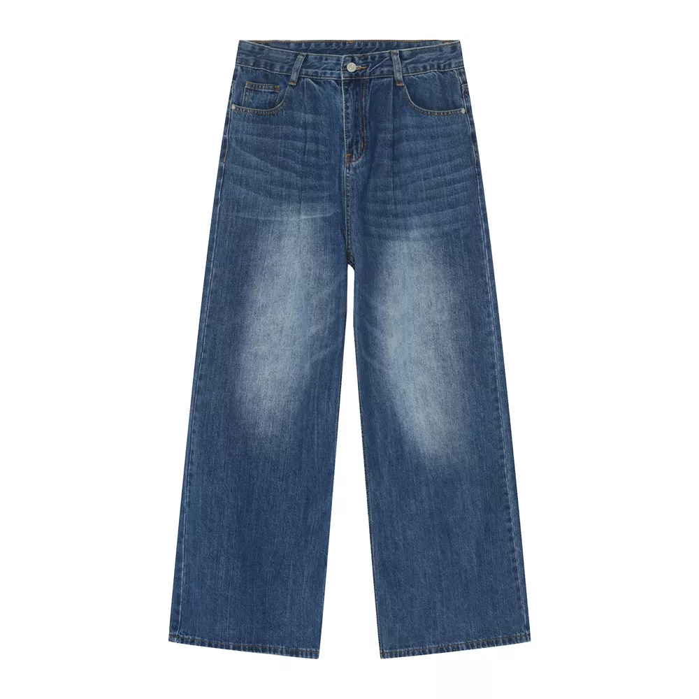 Men's Vintage Wash Wide Leg Jeans, image 4
