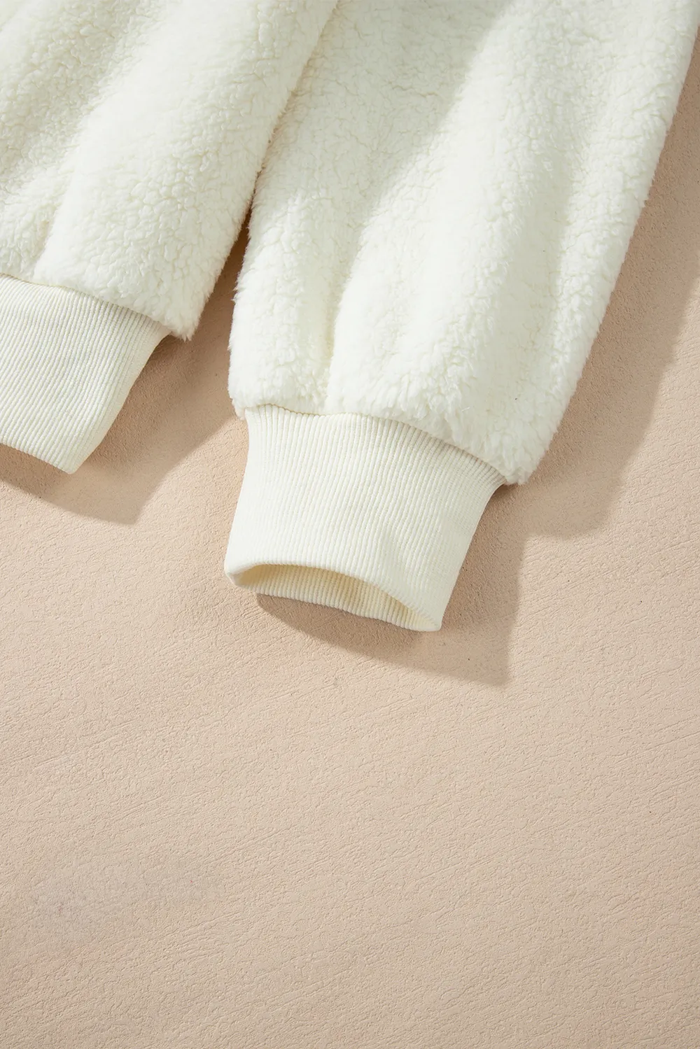 HOWDY Patched Round Neck Sherpa Sweatshirt, image 6