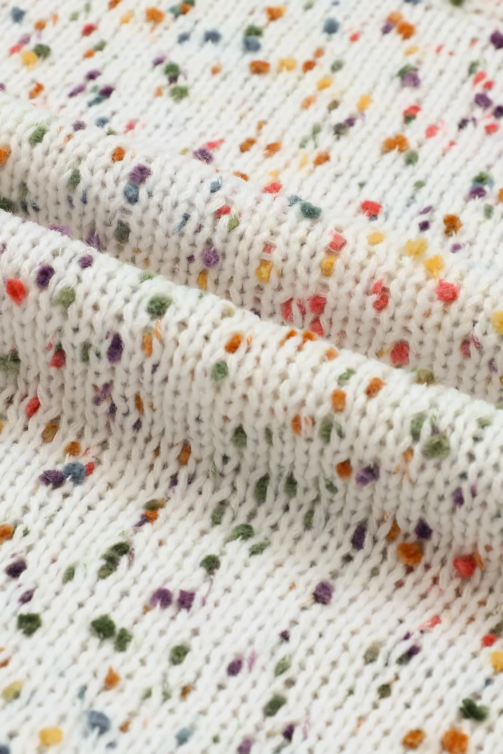 Confetti Round Neck Long Sleeve Sweater, image 2