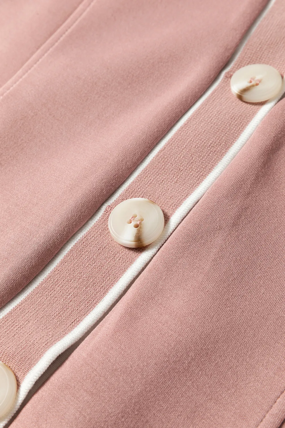 Contrast Trim V Neck Button Up Cardigan, image 3