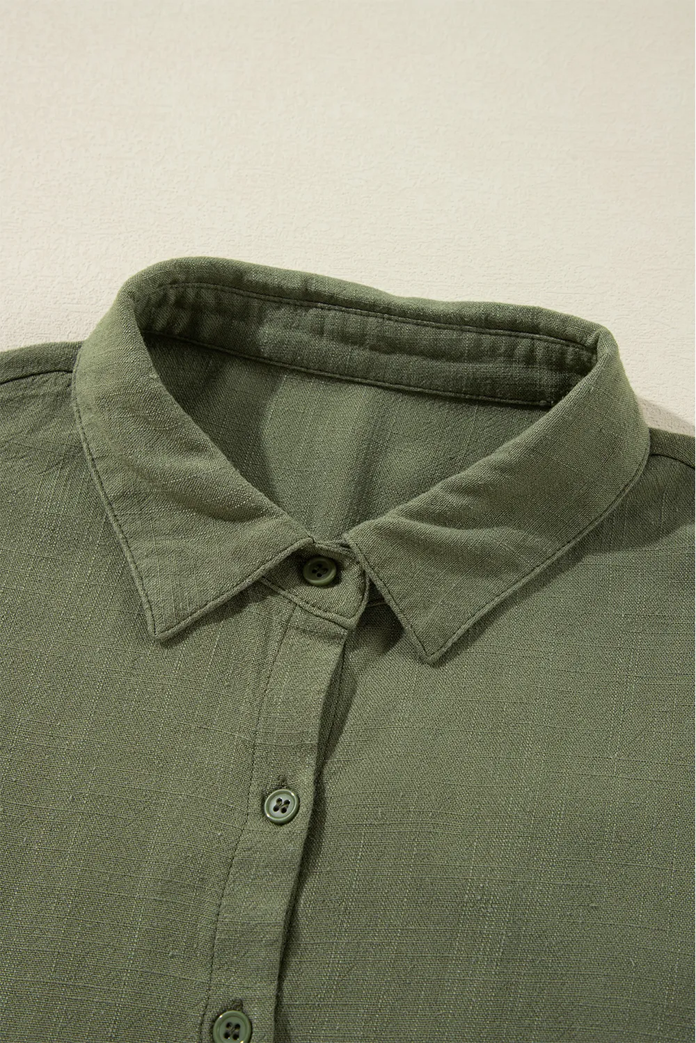Tiered Collared Neck Balloon Sleeve Shirt Dress, image 5