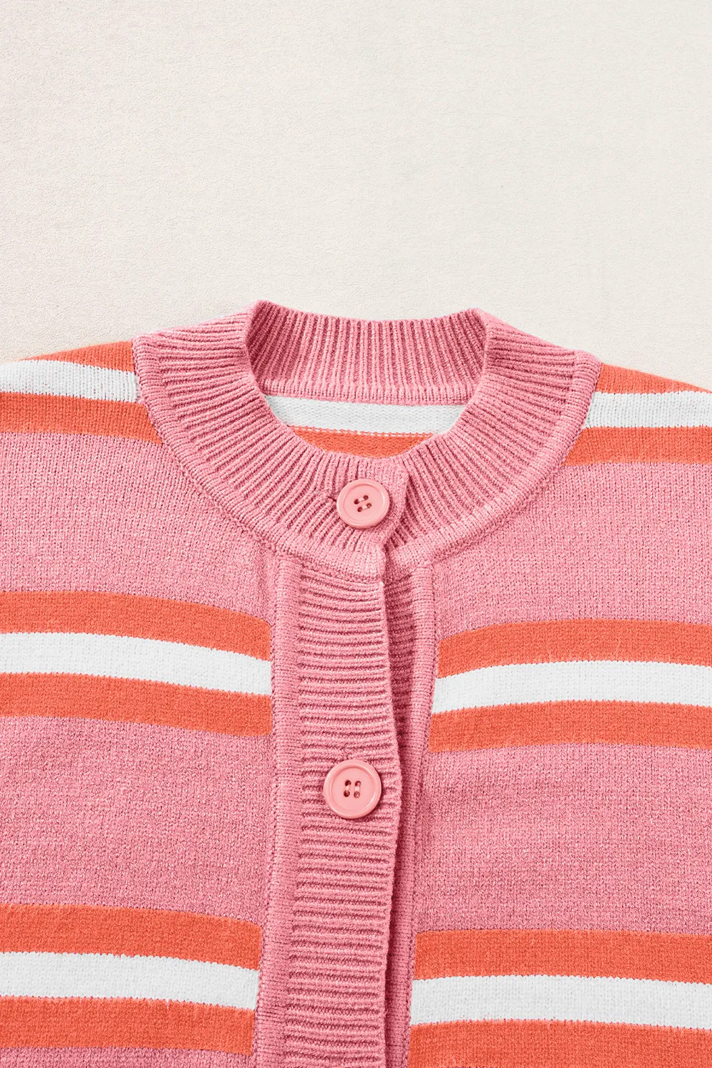 Striped Button Down Long Sleeve Cardigan, image 4