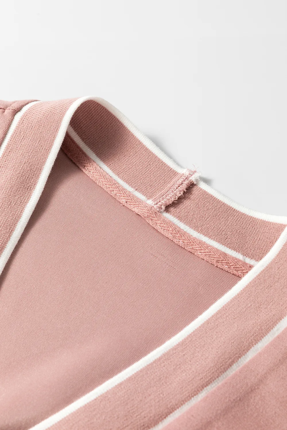Contrast Trim V Neck Button Up Cardigan, image 4