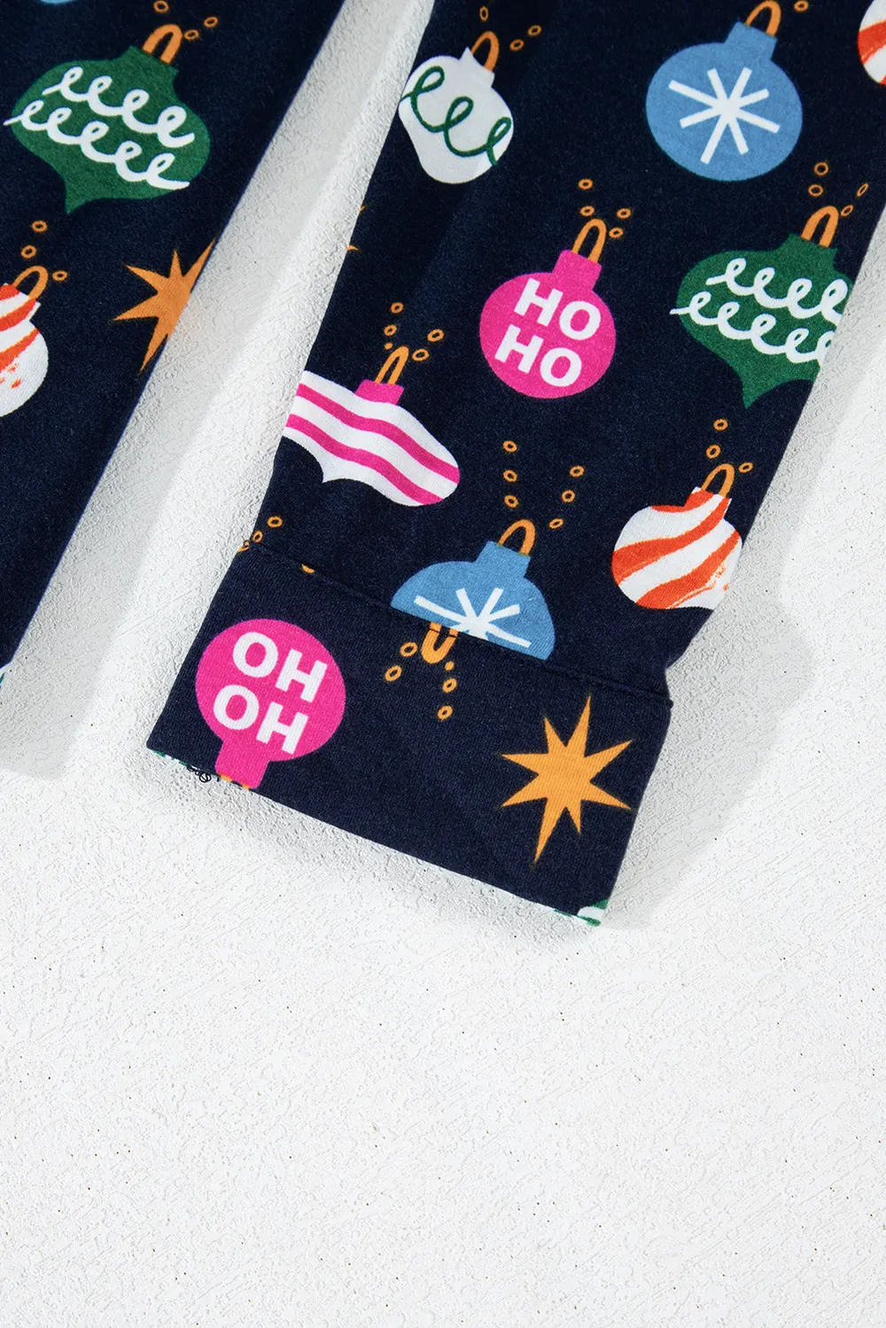 Christmas Lights Print Collared Neck Top and Pants Set, image 11