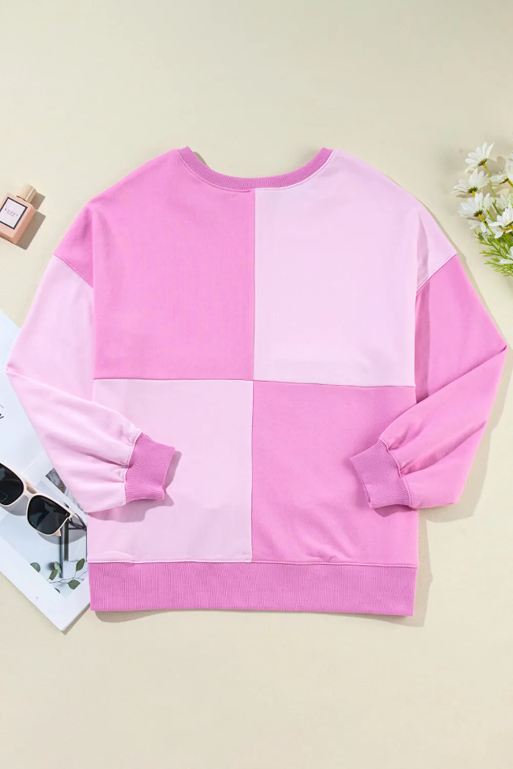 Color Block Half Button Long Sleeve Sweatshirt, image 5