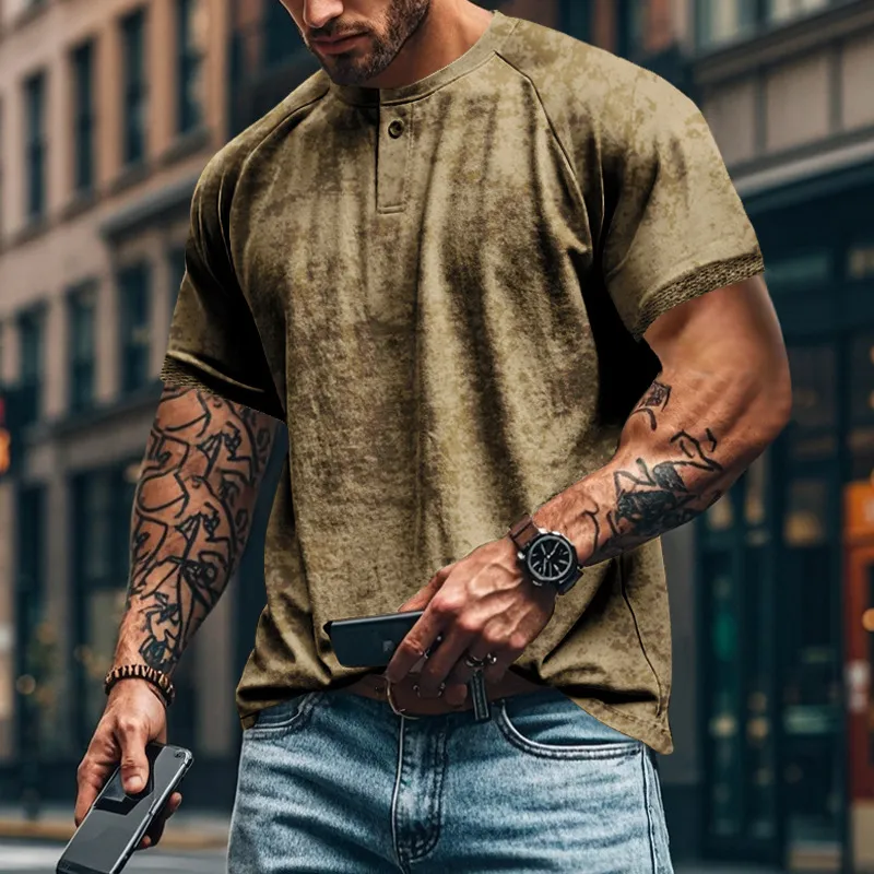 Men's Full Size Round Neck Short Sleeve T-Shirt Plus Size, image 7