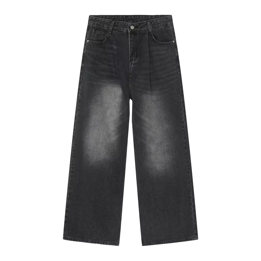Men's Vintage Wash Wide Leg Jeans, image 8