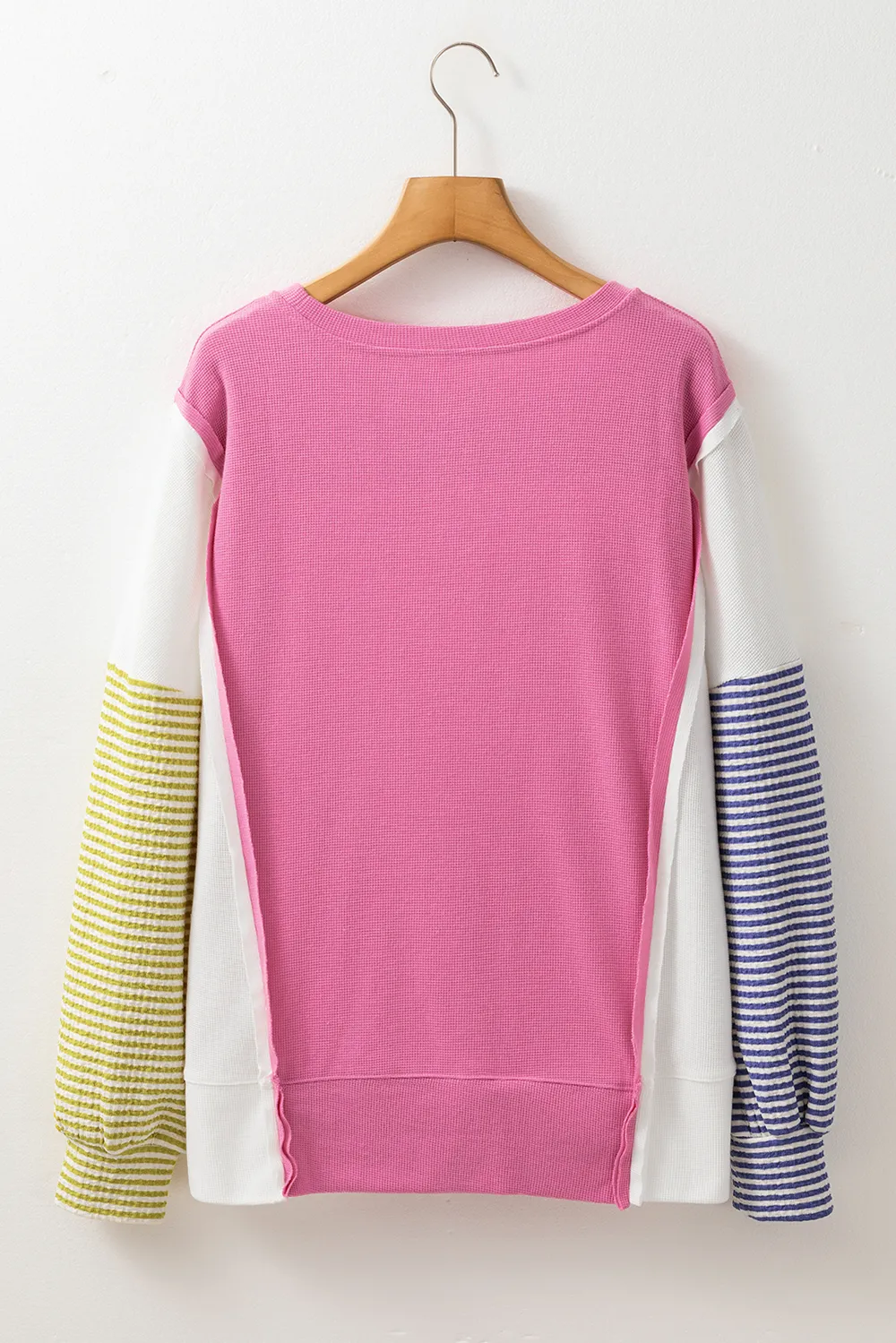 Exposed Seam Contrast Long Sleeve Sweatshirt, image 7