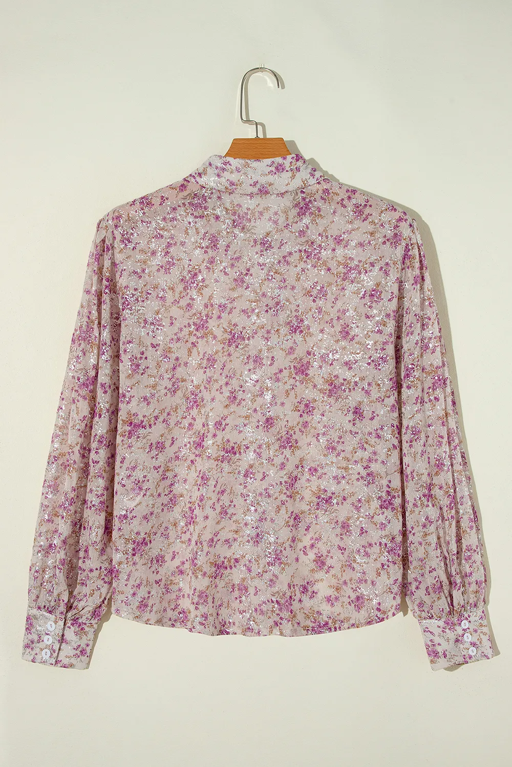 Printed Collared Neck Long Sleeve Shirt, image 5