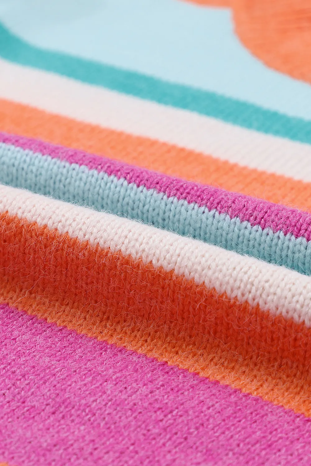 Striped Round Neck Drop Shoulder Sweater, image 2