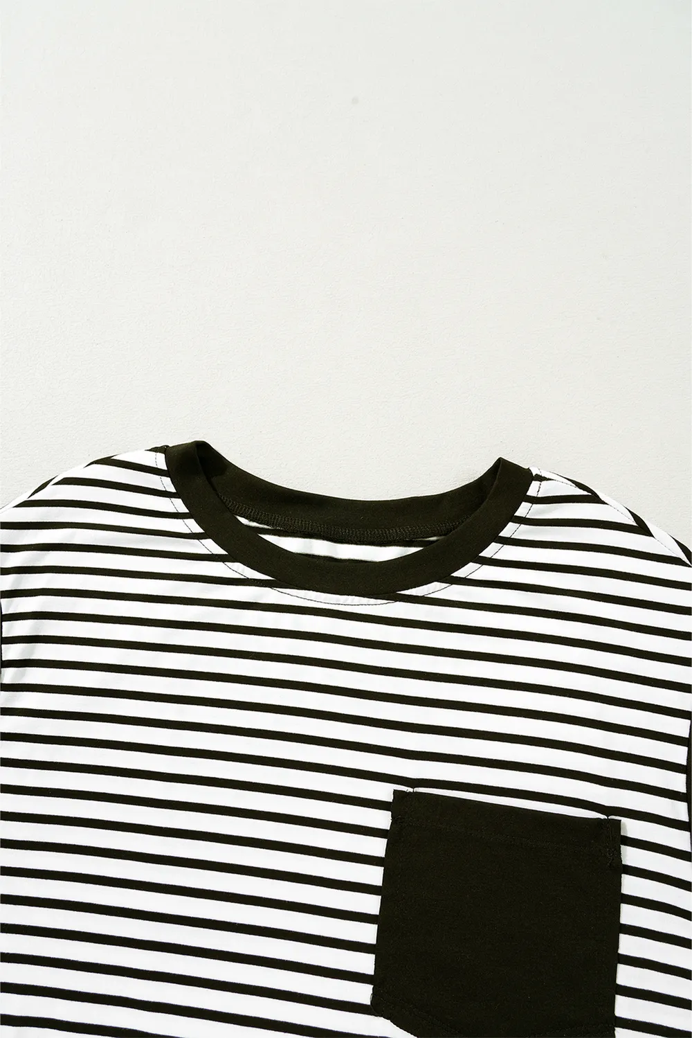 Striped Round Neck Cap Sleeve Top, image 4