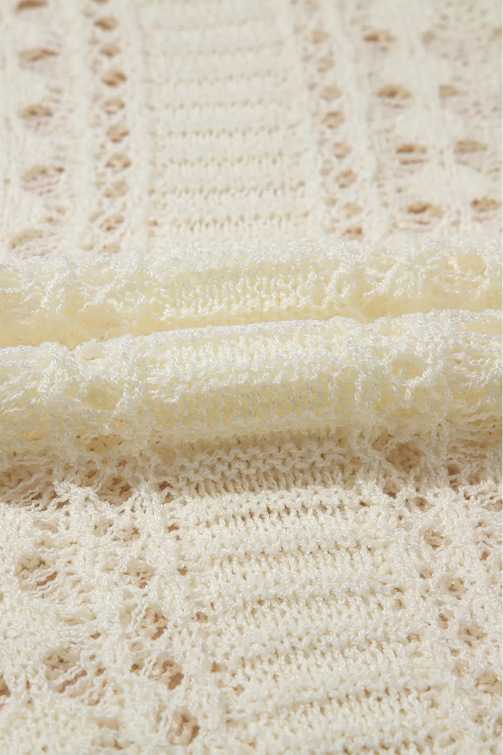 Hollow Out Drop Shoulder Sweater, image 5