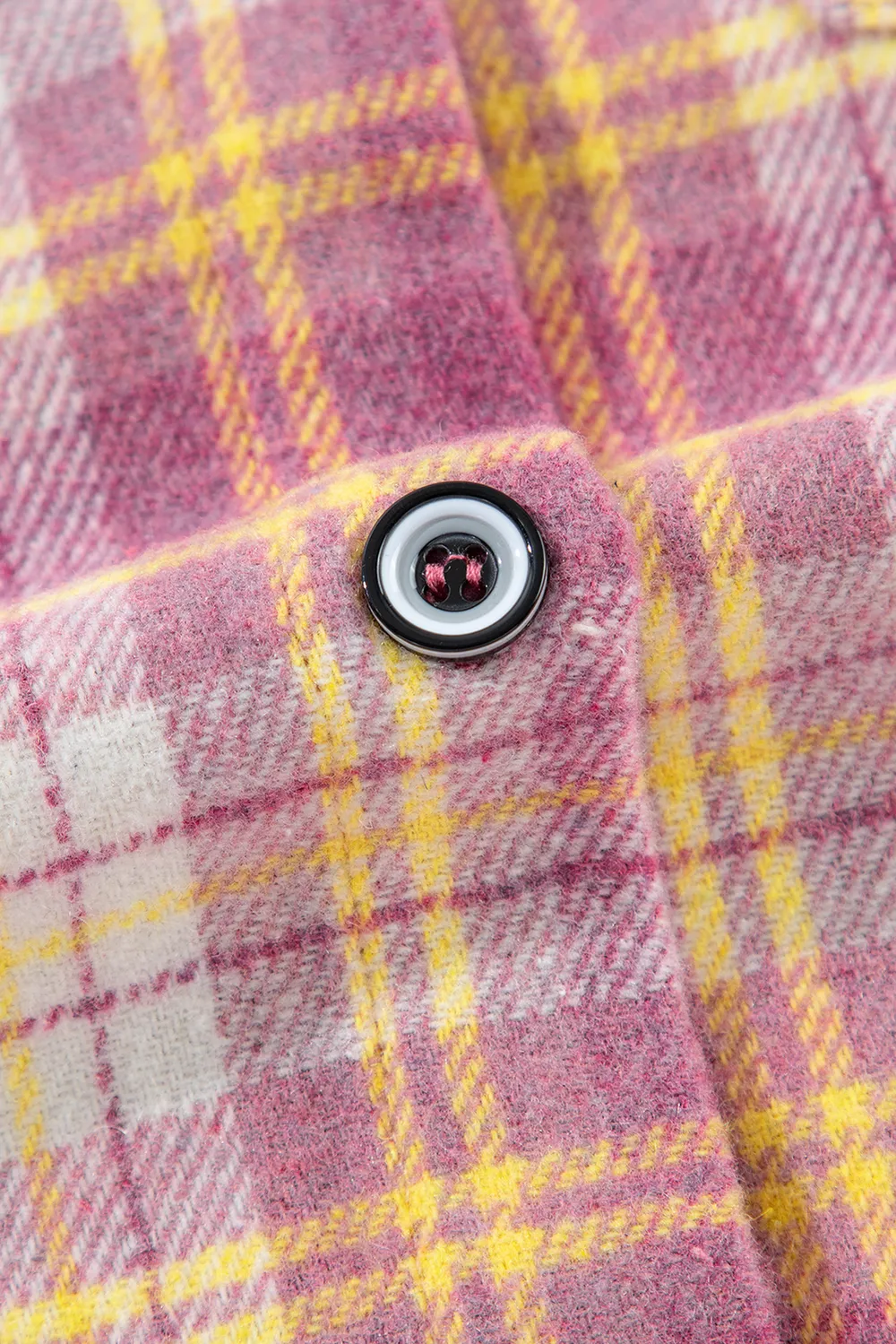 Plaid Collared Neck Button Up Shacket, image 11