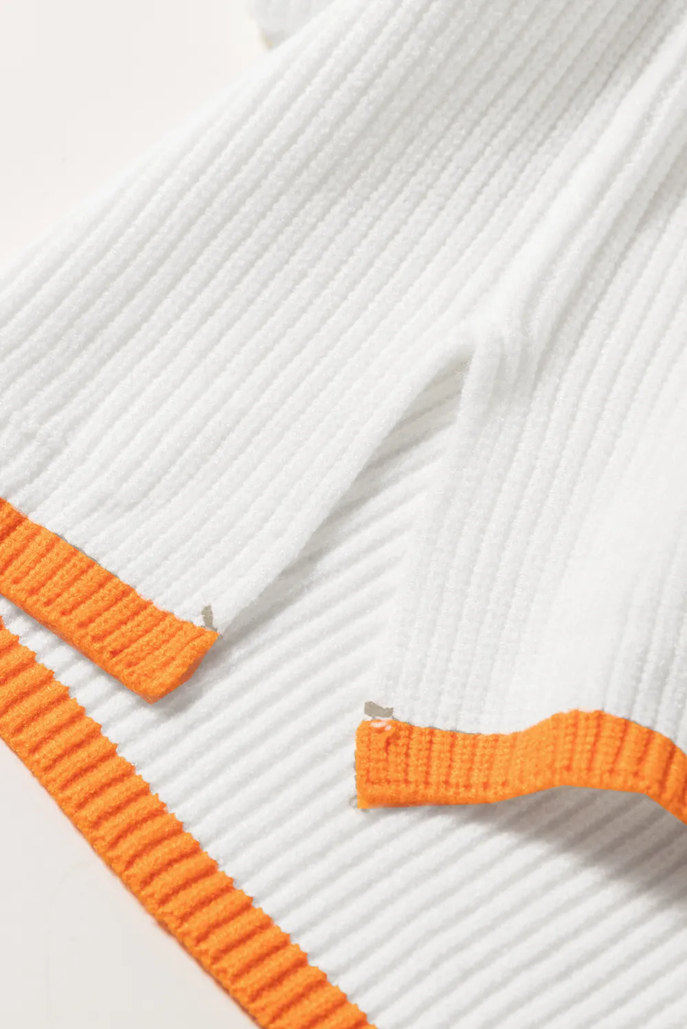 Contrast Half Zip Drop Shoulder Sweater, image 14
