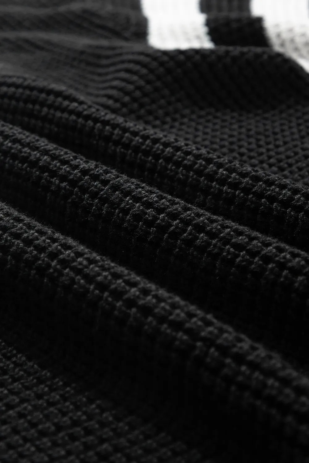 Striped & Checkered Turtleneck Dropped Shoulder Sweater, image 10