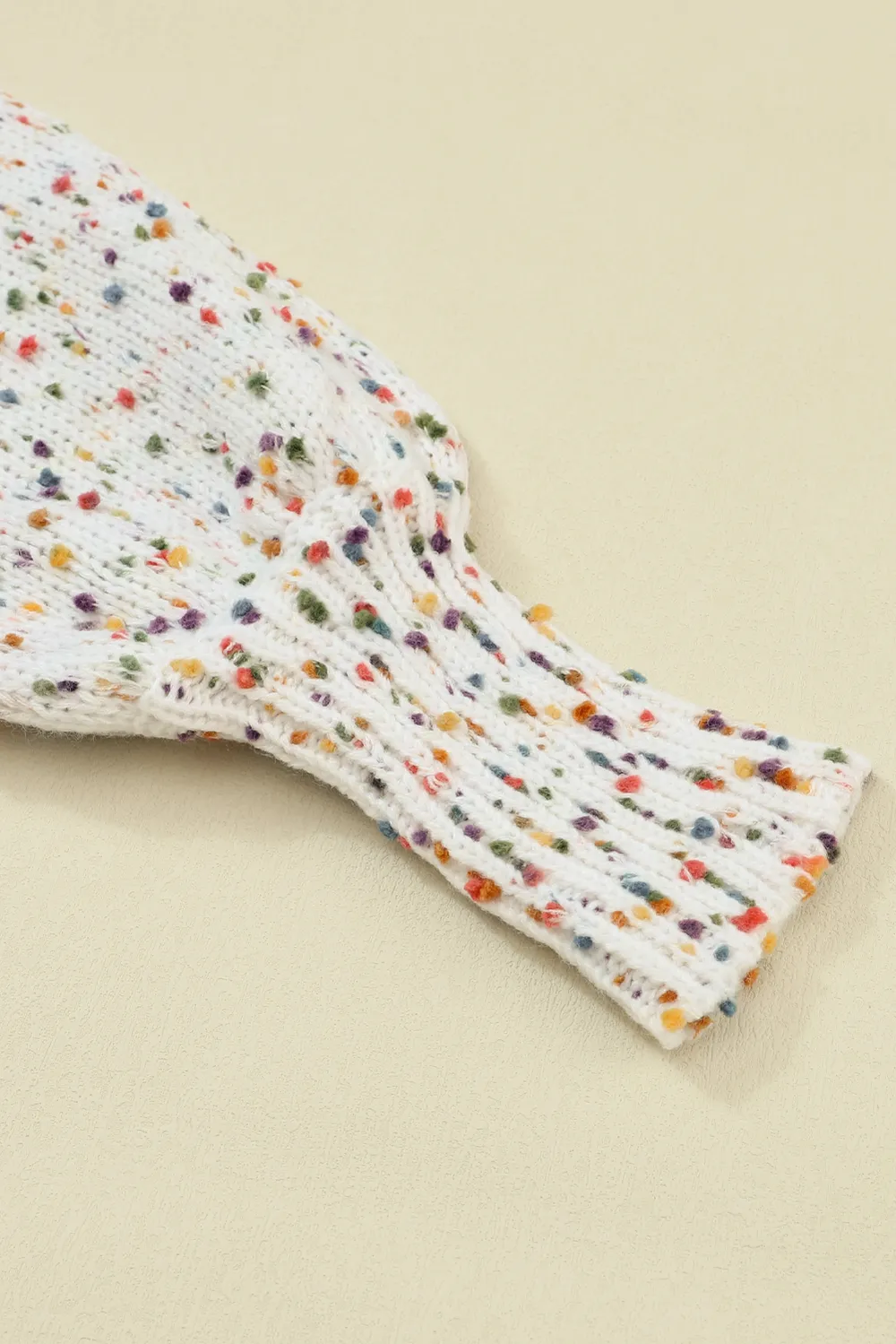 Confetti Round Neck Long Sleeve Sweater, image 3