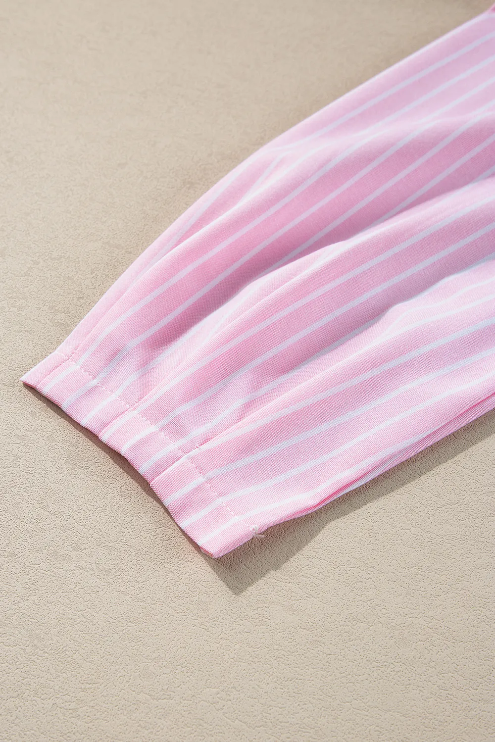 Tied Bow Striped Round Neck Blouse, image 5