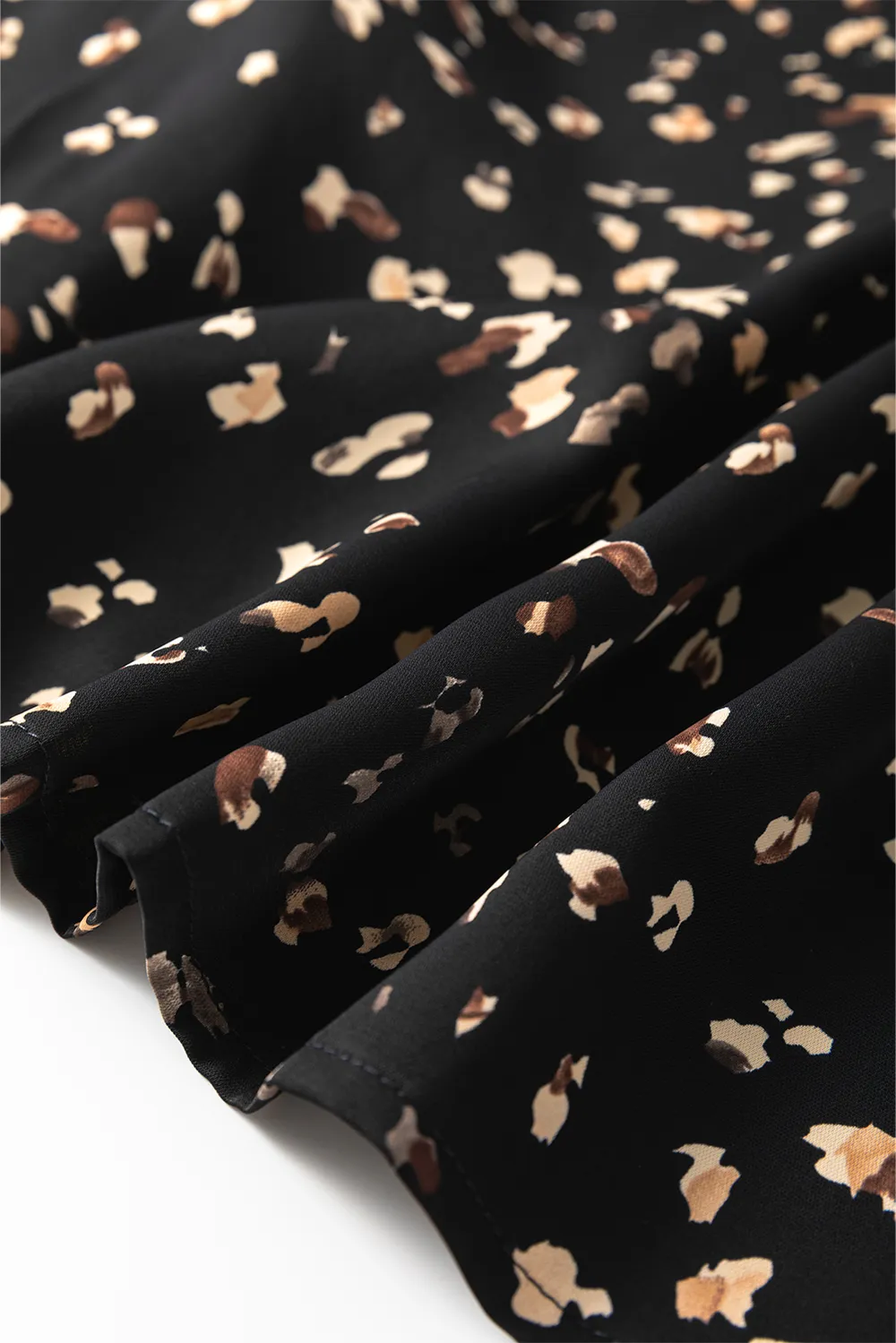 Printed Mock Neck Balloon Sleeve Blouse, image 8