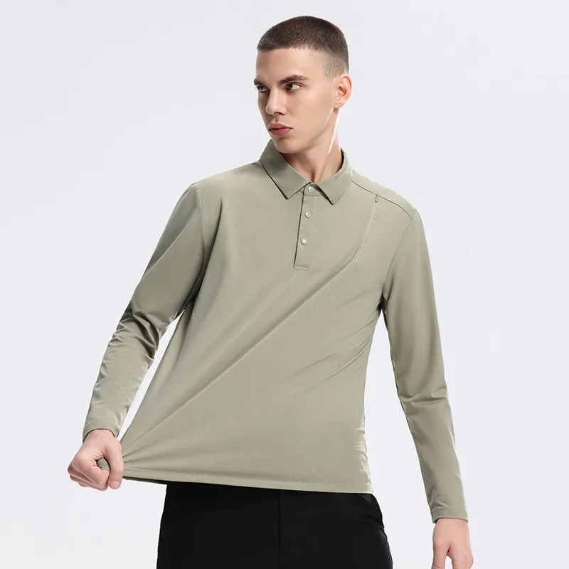 Men's Plus Size Classic Long Sleeve Polo Shirt, image 7