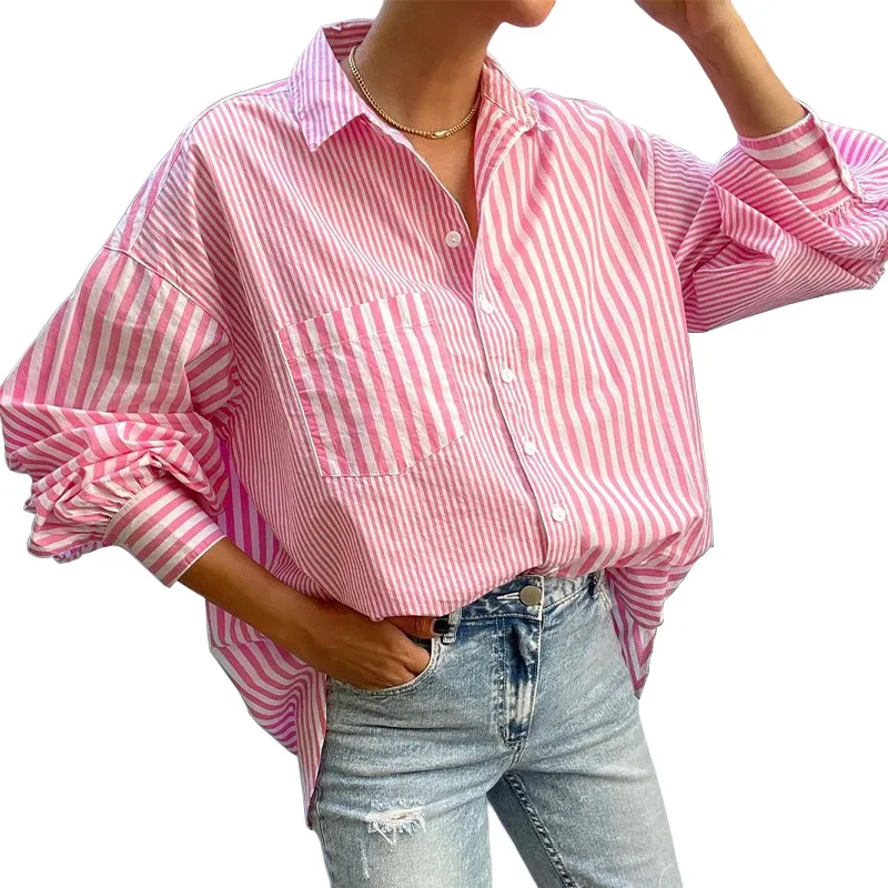 Striped Button Down Long Sleeve Shirt, image 2
