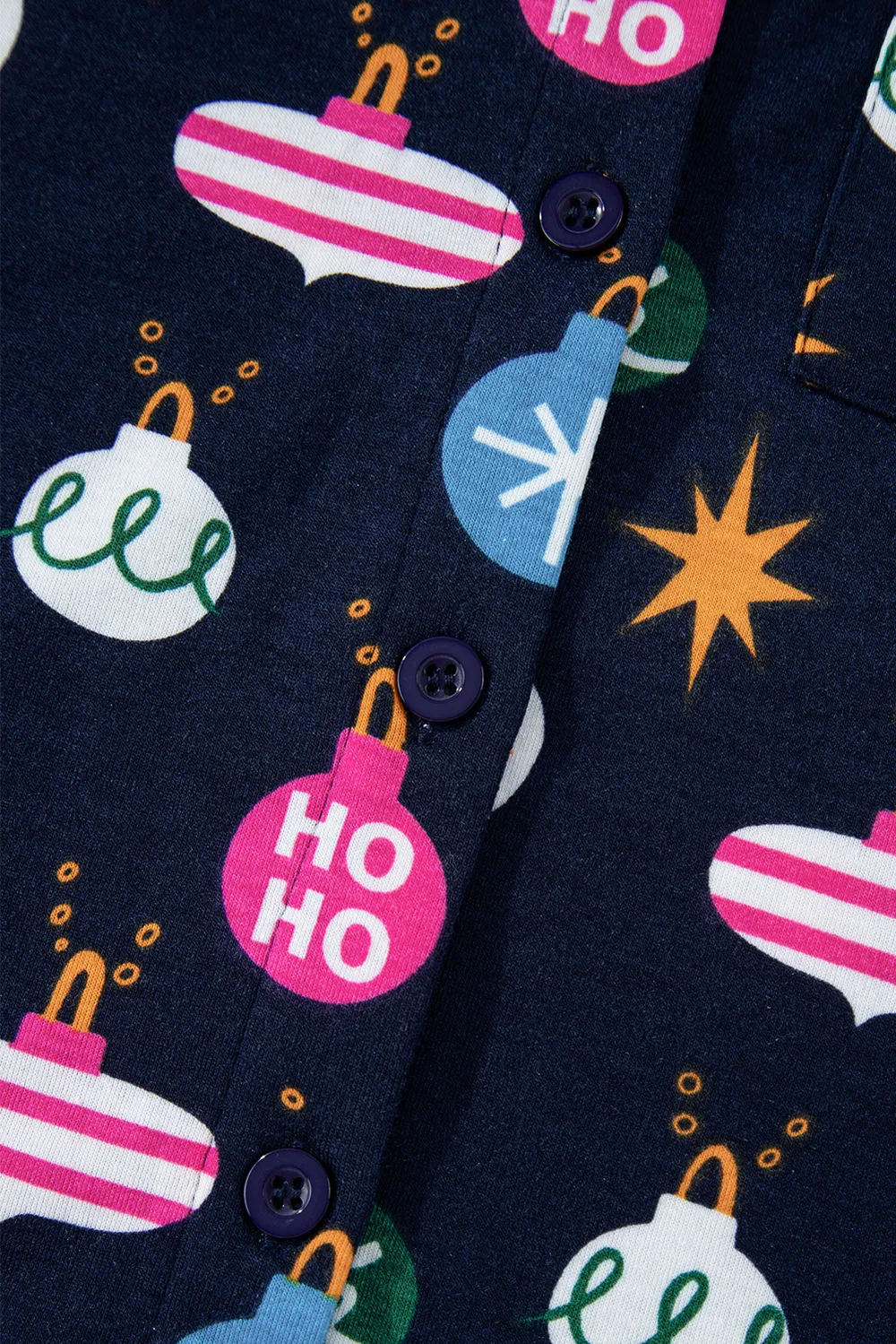 Christmas Lights Print Collared Neck Top and Pants Set, image 14