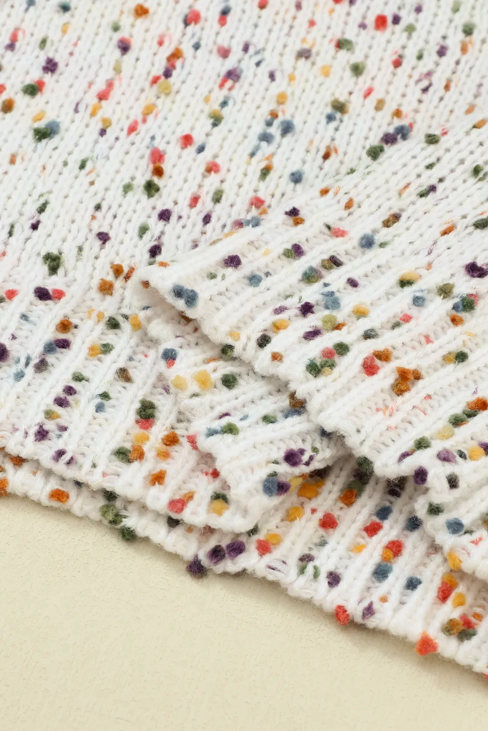 Confetti Round Neck Long Sleeve Sweater, image 5