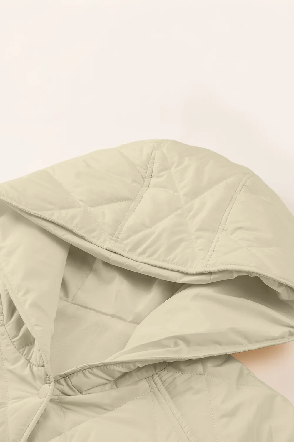 Snap Down Long Sleeve Quilted Winter Coat, image 7