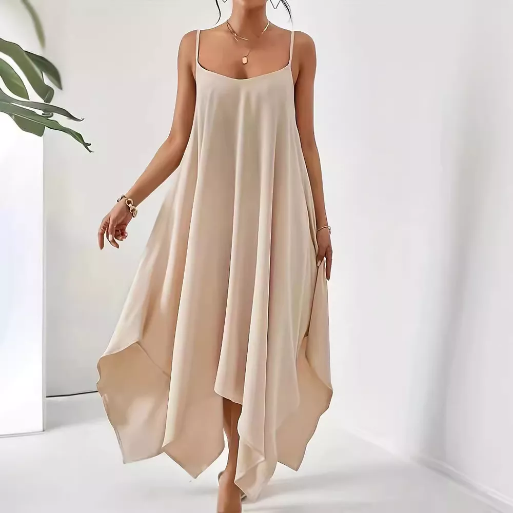 Scoop Neck Midi Cami Dress, image 2