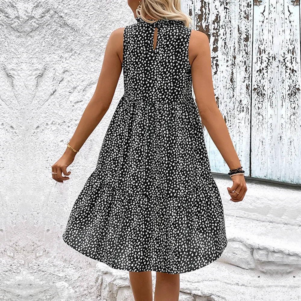 Leopard Print Sleeveless Mini Dress, image 3