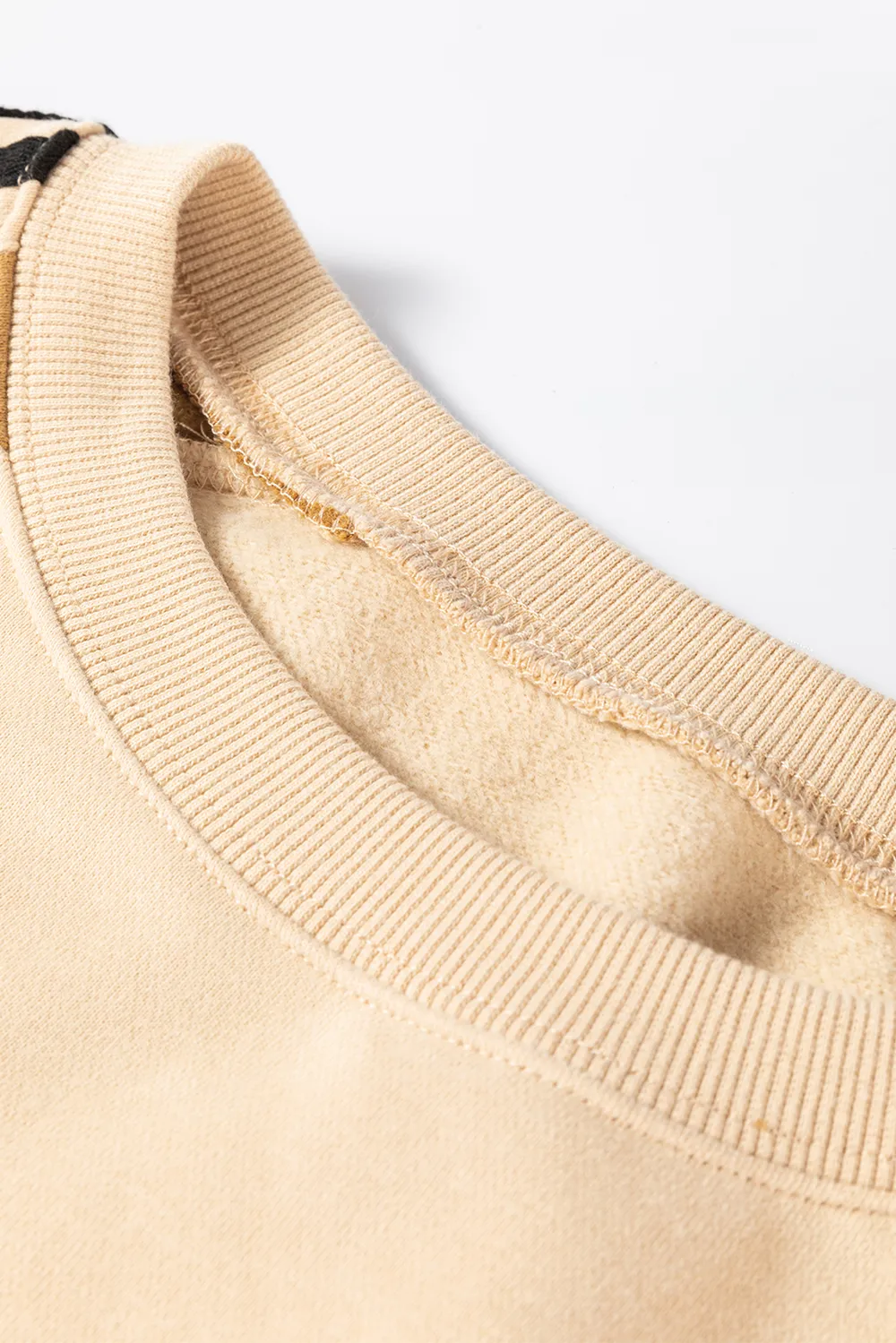 Contrast Round Neck Long Sleeve Sweatshirt, image 3