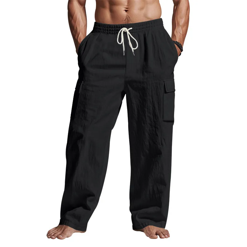 Men's Full Size Drawstring Pants with Pockets Plus Size, image 11