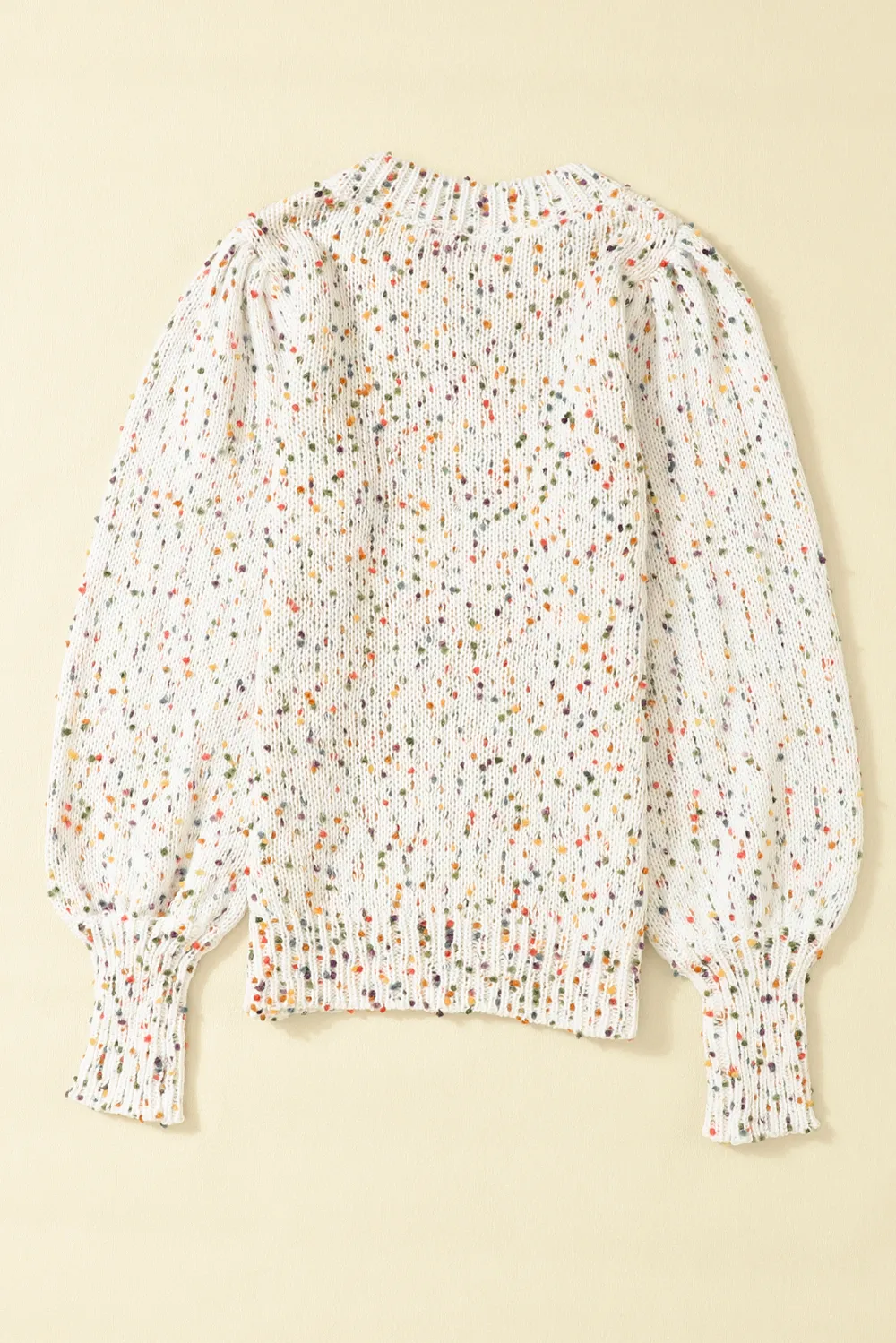 Confetti Round Neck Long Sleeve Sweater, image 6