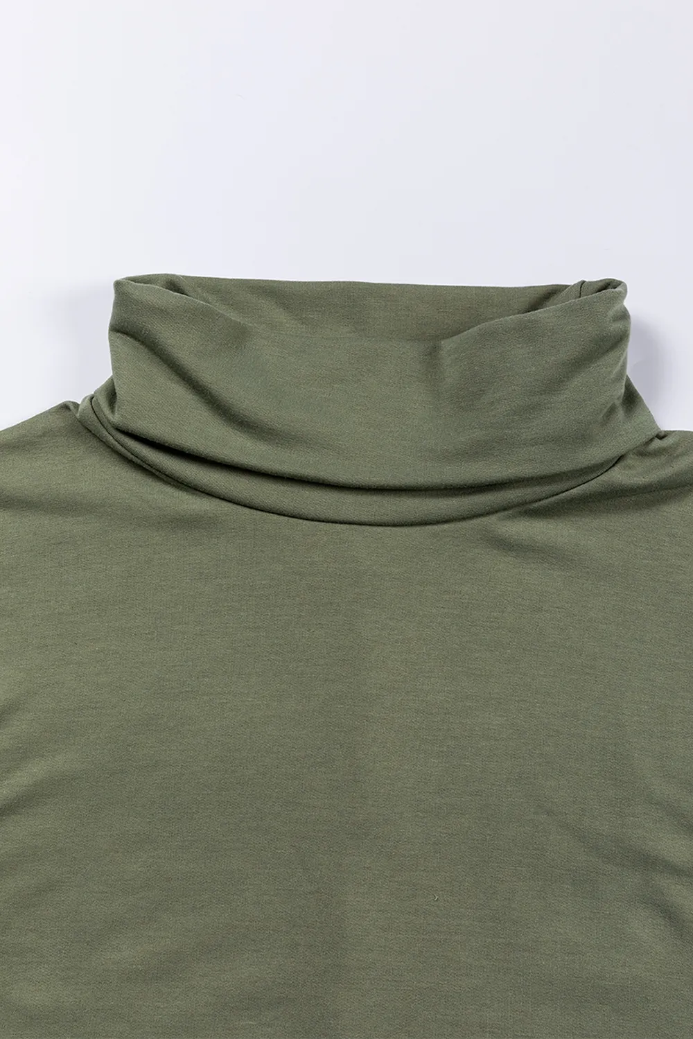 Side Slit High-Low Cowl Neck Long Sleeve Blouse, image 10
